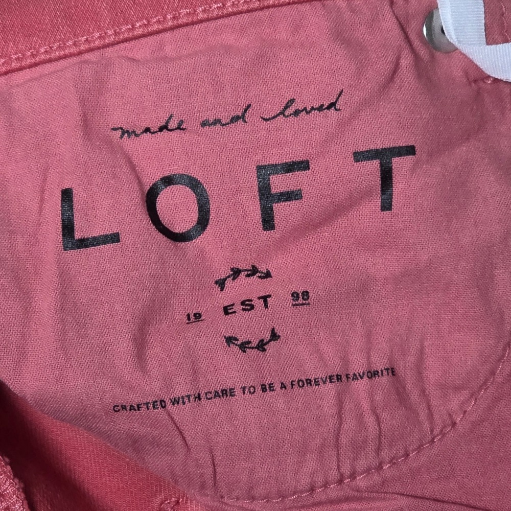 NWOT LOFT Legging Jeans Pink Colored Skinny Fit Women's Size 28 - Picture 10 of 10